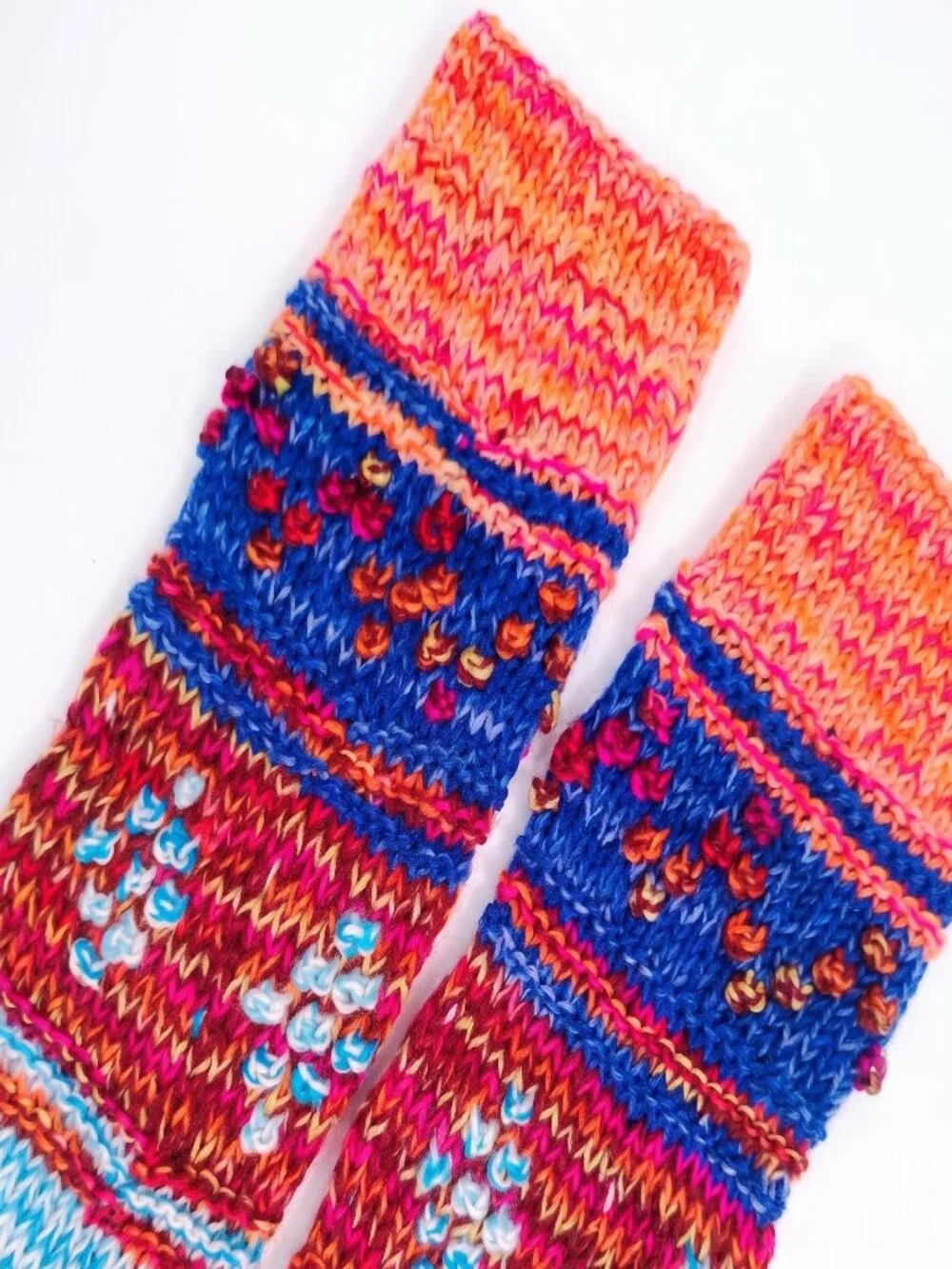Andean Booties Hand-Knitted Wool Warm Winter Socks